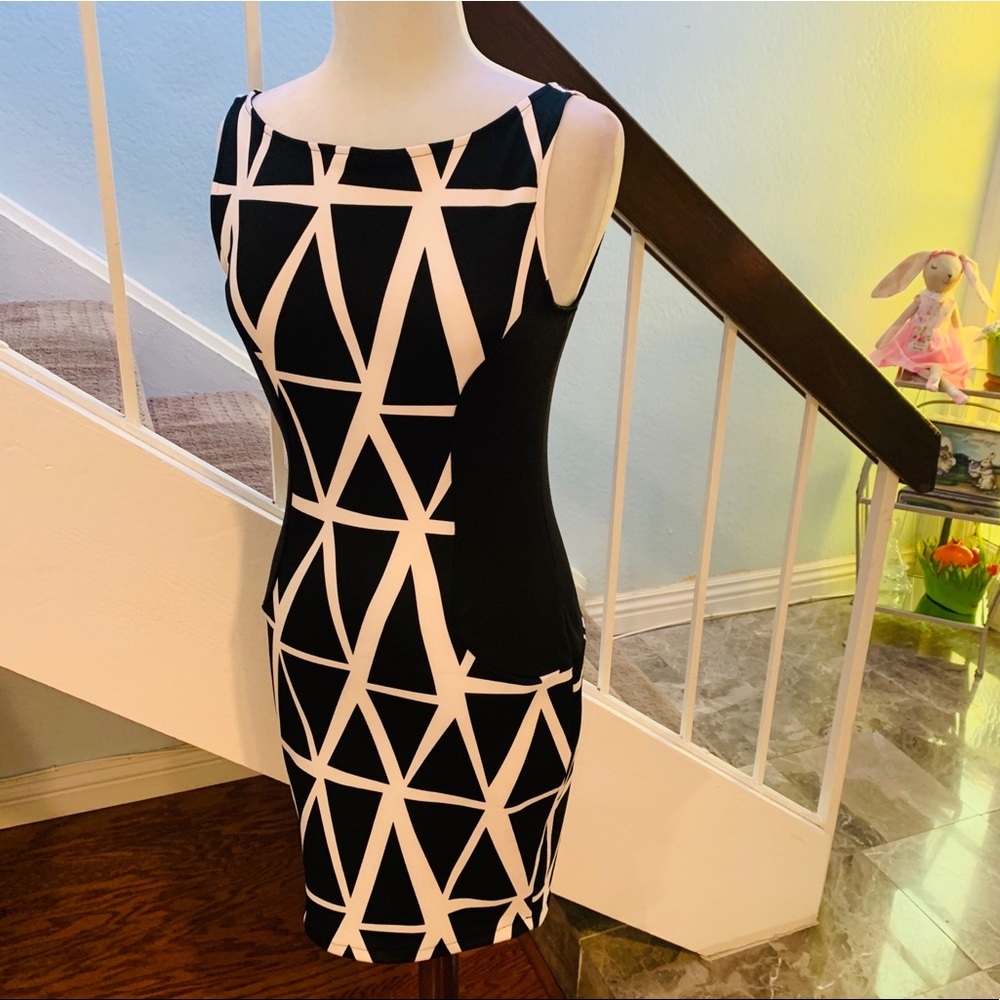 THERA B&W Bodycon Dress • NWT!